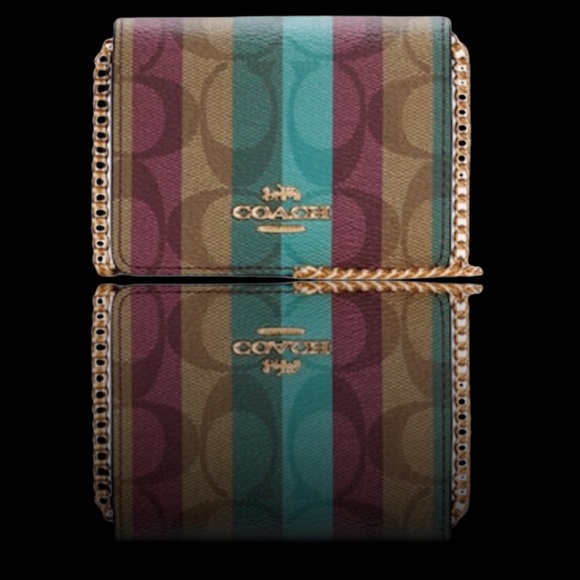 🆕COACH Gold/Khaki Multi Stripe - Picture 5 of 8